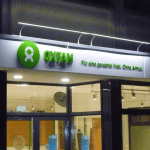 Oxfam Bonn - Einzelbuchstaben mit LED-Schiene