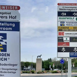 Bielefeld Oldentrup - Firmenwegweiser